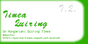 timea quiring business card